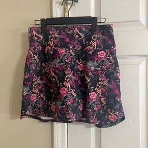 Floral Black and Pink Women's Skirt